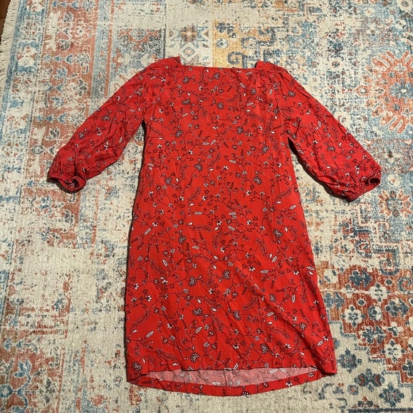 Gap red print open back dress - Picture 1 of 6